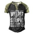 Cool Welding Art For Men Women Welder Iron Worker Pipeliner Men's Henley Raglan T-Shirt Black Forest