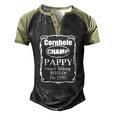 Mens Cornhole Champion Boss Of The Toss Pappy Men's Henley Raglan T-Shirt Black Forest