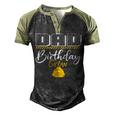 Dad Birthday Crew Construction Hat Birthday Party Family Men's Henley Shirt Raglan Sleeve 3D Print T-shirt Black Forest