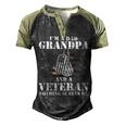I Am A Dad Grandpa Veteran Fathers Day Men's Henley Raglan T-Shirt Black Forest