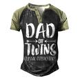 Dad Of Twins Proud Father Of Twins Classic Overachiver Men's Henley Shirt Raglan Sleeve 3D Print T-shirt Black Forest