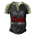 Dad Pit Crew Funny Birthday Boy Racing Car Pit Crew B-Day Men's Henley Shirt Raglan Sleeve 3D Print T-shirt Black Forest