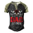 Dad Pit Crew Race Car Birthday Party Racing Family Men's Henley Shirt Raglan Sleeve 3D Print T-shirt Black Forest