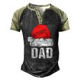 Dad Santa Christmas Family Matching Pajamas Papa Father Men's Henley Raglan T-Shirt Black Forest