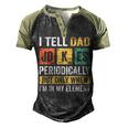 Mens Daddy I Tell Dad Jokes Periodically Fathers Day Men's Henley Raglan T-Shirt Black Forest