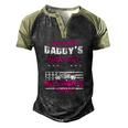 Daddys Little Girl Veterans Daughter Men's Henley Raglan T-Shirt Black Forest
