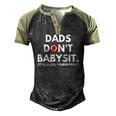 Dads Dont Babysit Its Called Parenting Men's Henley Raglan T-Shirt Black Forest