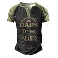 Dads With Tattoos And Beards Men's Henley Raglan T-Shirt Black Forest