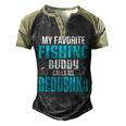 Dedushka Grandpa Fishing Gift My Favorite Fishing Buddy Calls Me Dedushka Men's Henley Shirt Raglan Sleeve 3D Print T-shirt Black Forest