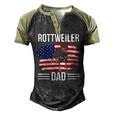 Dog Owner Us Flag 4Th Of July Fathers Day Rottweiler Dad Men's Henley Shirt Raglan Sleeve 3D Print T-shirt Black Forest