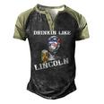 Drinking Like Lincoln 4Th Of July Independence Day Men's Henley Raglan T-Shirt Black Forest