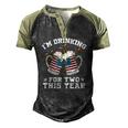 Im Drinking For Two This Year Pregnancy 4Th Of July Men's Henley Raglan T-Shirt Black Forest