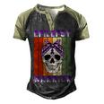 Epilepsy Warrior Skull Women Vintage Purple Ribbon Epilepsy Epilepsy Awareness Men's Henley Shirt Raglan Sleeve 3D Print T-shirt Black Forest