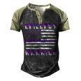 Epilepsy Warrior Usa Flag United States Flag Epilepsy Epilepsy Awareness Men's Henley Shirt Raglan Sleeve 3D Print T-shirt Black Forest