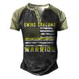 Ewings Sarcoma Warrior Usa Flag United States Flag Yellow Ribbon Ewings Sarcoma Ewings Sarcoma Awareness Men's Henley Shirt Raglan Sleeve 3D Print T-shirt Black Forest