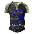 Fasd Mom Most People Never Meet Their Hero I Raised Mine Blue And Grey Ribbon Fetal Alcohol Spectrum Disorder Fetal Alcohol Spectrum Disorder Awareness Men's Henley Shirt Raglan Sleeve 3D Print T-shirt Black Forest