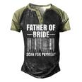 Mens Father Of The Bride Scan For Payment Wedding Dad Men's Henley Raglan T-Shirt Black Forest