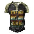 Father Grandpa Im Not The Step Dad Im Just The Dad That Stepped Up 110 Family Dad Men's Henley Shirt Raglan Sleeve 3D Print T-shirt Black Forest