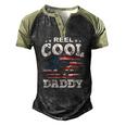 Mens For Fathers Day Tee Fishing Reel Cool Daddy Men's Henley Raglan T-Shirt Black Forest