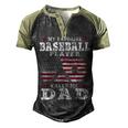 Favorite Baseball Player Calls Me Dad V2 Men's Henley Shirt Raglan Sleeve 3D Print T-shirt Black Forest