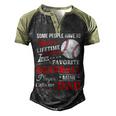 Favorite Baseball Player Calls Me Dad V3 Men's Henley Shirt Raglan Sleeve 3D Print T-shirt Black Forest