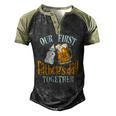 Our First Fathers Day Together Dad And Son Daughter Men's Henley Raglan T-Shirt Black Forest