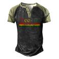 Free Ish Since 1865 With Pan African Flag For Juneteenth Men's Henley Raglan T-Shirt Black Forest