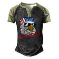 You Free Tonight Bald Eagle American Flag Happy 4Th Of July V2 Men's Henley Raglan T-Shirt Black Forest