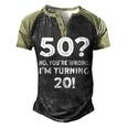 Funny 50Th Birthday 50 Years Old V2 Men's Henley Shirt Raglan Sleeve 3D Print T-shirt Black Forest