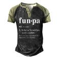 Mens Funpa Definition Fathers Day Dad Papa Grandpa Men's Henley Raglan T-Shirt Black Forest