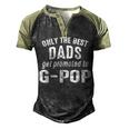 G Pop Grandpa Gift Only The Best Dads Get Promoted To G Pop V2 Men's Henley Shirt Raglan Sleeve 3D Print T-shirt Black Forest