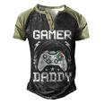 Gamer Daddy Video Gamer Gaming Men's Henley Shirt Raglan Sleeve 3D Print T-shirt Black Forest