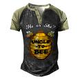 Gender Reveal He Or She Uncle To Bee Men's Henley Shirt Raglan Sleeve 3D Print T-shirt Black Forest