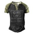 Girl Dad Awesome Like My Daughter Fathers Day Men's Henley Raglan T-Shirt Black Forest