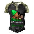 Glaucoma Awareness Green Women Glaucoma Glaucoma Awareness Men's Henley Shirt Raglan Sleeve 3D Print T-shirt Black Forest