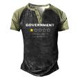 Government Very Bad Would Not Recommend Men's Henley Raglan T-Shirt Black Forest