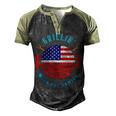 Grillin Dad Grilling T 4Th Of July Independence Men's Henley Shirt Raglan Sleeve 3D Print T-shirt Black Forest