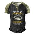 Guns Dont Kill People Dads With Pretty Daughters Do Active Men's Henley Raglan T-Shirt Black Forest