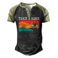Take A Hike Beagle Graphic Hiking Men's Henley Raglan T-Shirt Black Forest