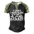 I Cant I Have Plans In The Garage Car Repair Mechanic V2 Men's Henley Shirt Raglan Sleeve 3D Print T-shirt Black Forest
