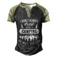 I Dont Always Drink When Im Camping Oh Wait Yes I Do Men's Henley Shirt Raglan Sleeve 3D Print T-shirt Black Forest