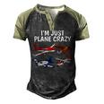 Im Just Plane Crazy - Aviation Gifts For Aircraft Pilots Men's Henley Shirt Raglan Sleeve 3D Print T-shirt Black Forest