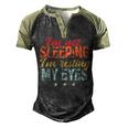 Im Not Sleeping Im Just Resting My Eyes Men's Henley Shirt Raglan Sleeve 3D Print T-shirt Black Forest