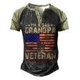 Independence Day 4Th Of July Im A Dad Grandpa And A Veteran Men's Henley Shirt Raglan Sleeve 3D Print T-shirt Black Forest