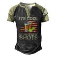 Its Cool Ive Had Both My Shots American Flag 4Th Of July Men's Henley Raglan T-Shirt Black Forest