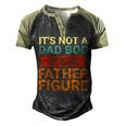 Its Not A Dad Bod Its A Father Figure Funny Retro Vintage Men's Henley Shirt Raglan Sleeve 3D Print T-shirt Black Forest