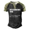 Kitesurfing Dad Like Dad But Much Cooler Definition Men's Henley Raglan T-Shirt Black Forest