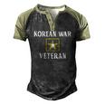 Korean War Veteran Happy Veterans Day Men's Henley Raglan T-Shirt Black Forest