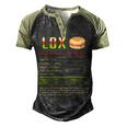 Lox Nutrition Facts Funny Christmas 12 Shirt Men's Henley Shirt Raglan Sleeve 3D Print T-shirt Black Forest