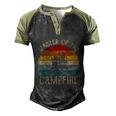 Master Of The Campfire Camping Retro Camper Men's Henley Shirt Raglan Sleeve 3D Print T-shirt Black Forest
